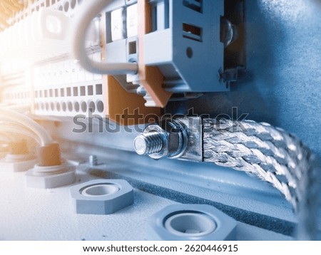grounding or bonding point, where multiple wires could be connected to ensure electrical safety.