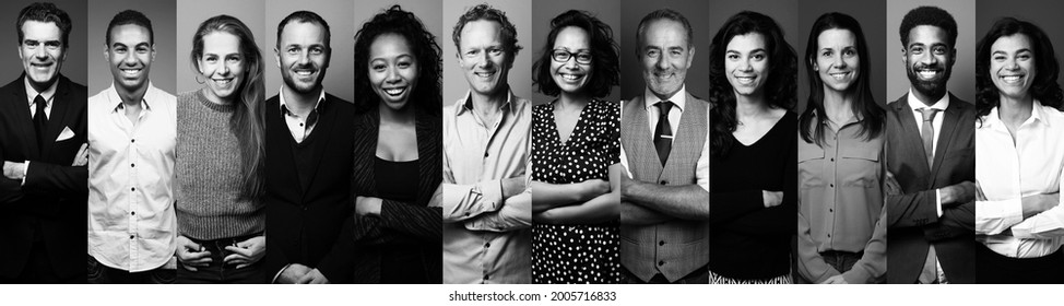 Group Of 11 Beautiful People In Front Of A Background