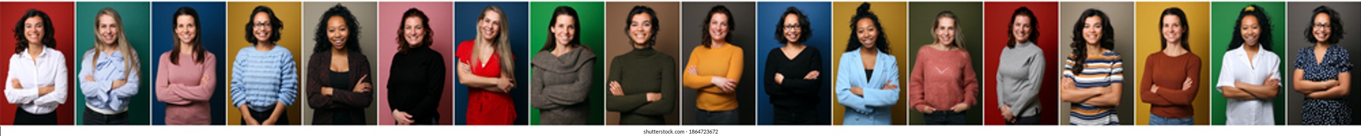 Group 6 Beautiful Commercial Women Smiling Stock Photo 1864723672 ...