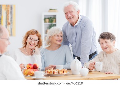 Group Of Active Older People Having Fun Together