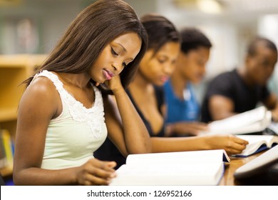 group of african american college students studying together