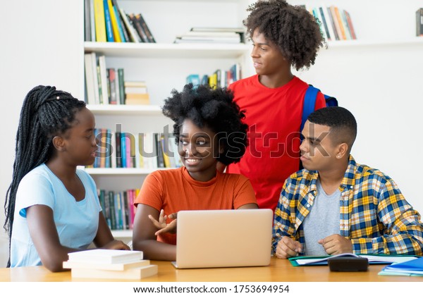 Group African American Latin Students Coding Stock Photo (Edit Now ...