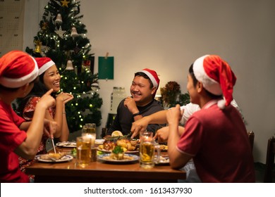 Group Asian People Have Dinner Party Stock Photo (Edit Now) 1613437930