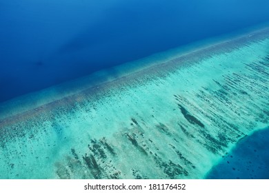 Group Of Atolls And Islands In Maldives From Aerial View