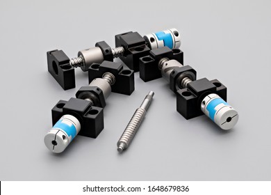 Group of ball screws, ball nuts, bearing units and couplers