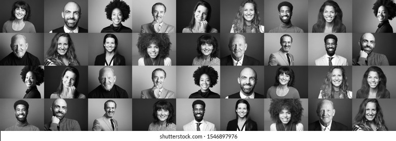 Group Of Beautiful People In Front Of A Black Background