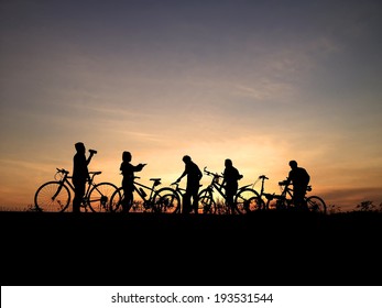 group of bicyclist
