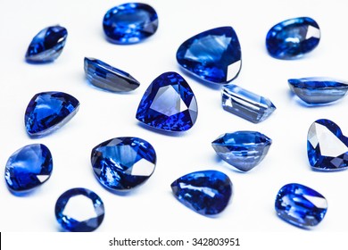 Group Blue Sapphires White Background Stock Photo 342803951 | Shutterstock