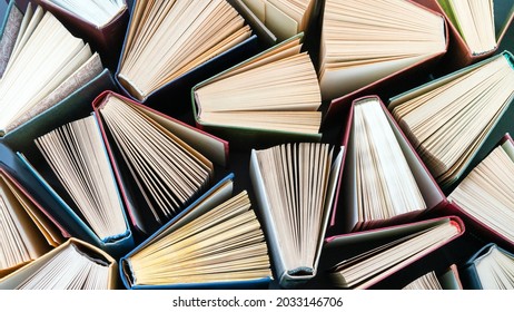 Group Of Books. Education Background. Back To School Concept. Abstract Pattern