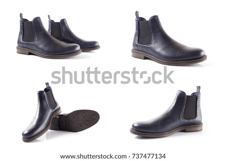 Group of Boots on isolated background.