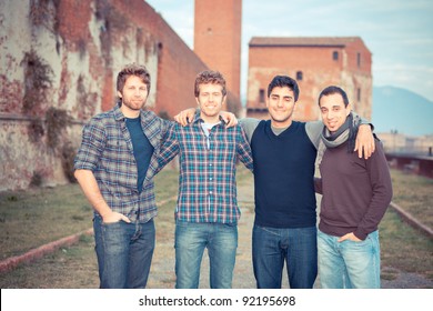 Group Of Boys Outside