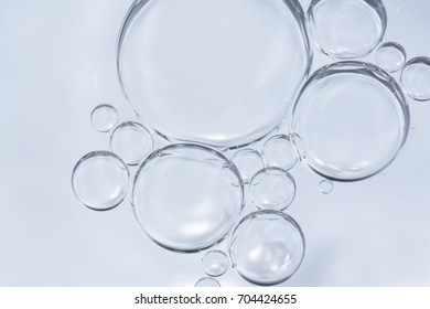 group of bubbles in white abstract background