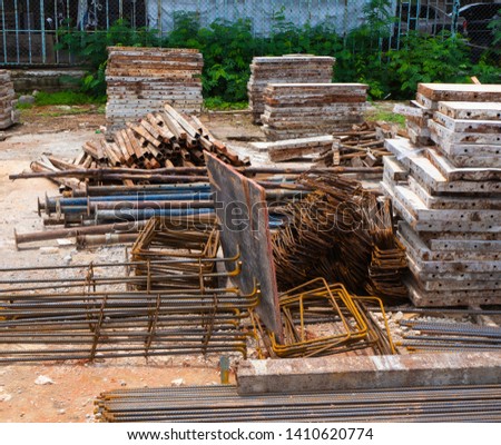 group of  building materials for building houses