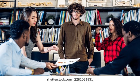 Group of business meeting and discussing strategy with startup project analysis finance,management.Success business people plan and brainstorm,marketing,idea,research,organization in office.Teamwork - Shutterstock ID 2281021831