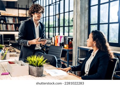 Group of business meeting and discussing strategy with startup project analysis finance,management.Success business people plan and brainstorm,marketing,idea,research,organization in office.Teamwork - Shutterstock ID 2281022283