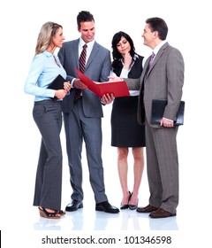 Group Of Business People. Businessman. Isolated On White Background.