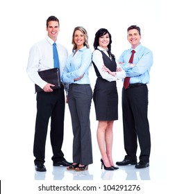 Group Of Business People. Businessman. Isolated On White Background.