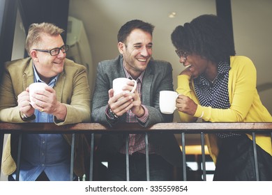 Group Business People Chatting Balcony Concept - Powered by Shutterstock