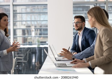 	
Group of business people at the conference.Lead manager doing presentation about business strategy and new projects.	
 - Shutterstock ID 2088261940