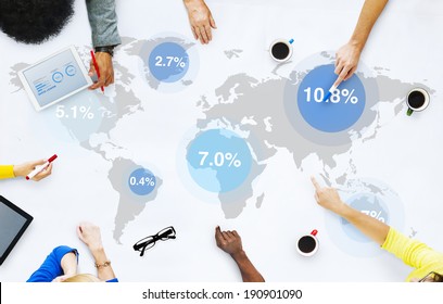 Group Of Business People Discussing Global Market