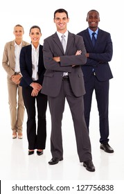 Group Of Business People Full Length On White