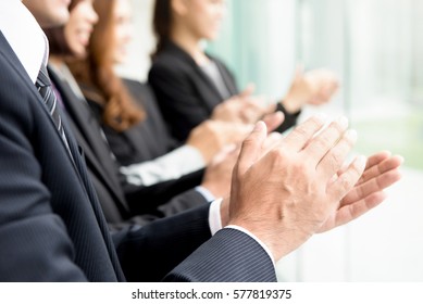 Group Of Business People Giving An Applause In The Meeting