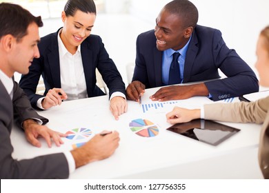 group of business people having meeting together