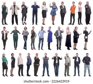 group of business people holding thumb up isolated - Shutterstock ID 2226423919