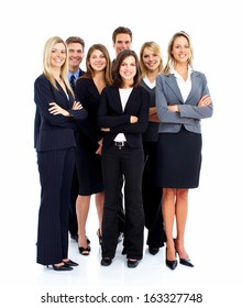 Group Of Business People Isolated Over White Background.