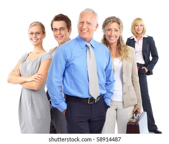 Group Of Business People. Isolated Over White Background