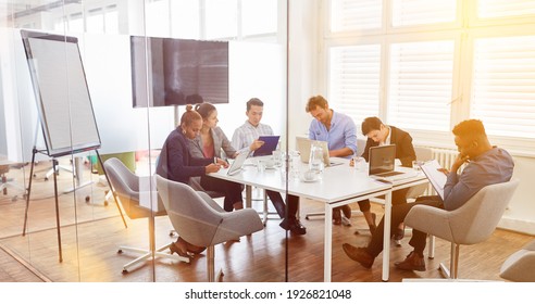 Group of business people make team meeting at business meeting in office - Shutterstock ID 1926821048
