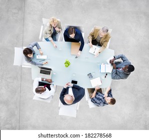 Group Of  Business People Meeting at Conference Table