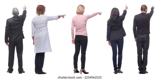 group of business people showing thumbs up with their backs - Shutterstock ID 2254962525