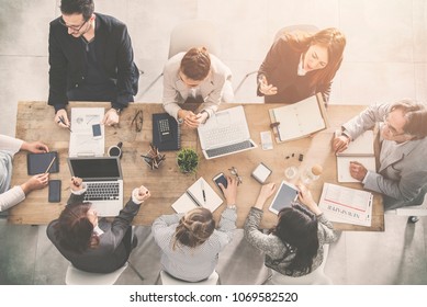 Group Of Business People Working In Office