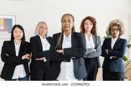 Group Of Business Women Working Together As A Team Different Generations And Different Ethnicity