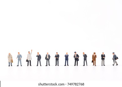 Group Of Businessman On White Background