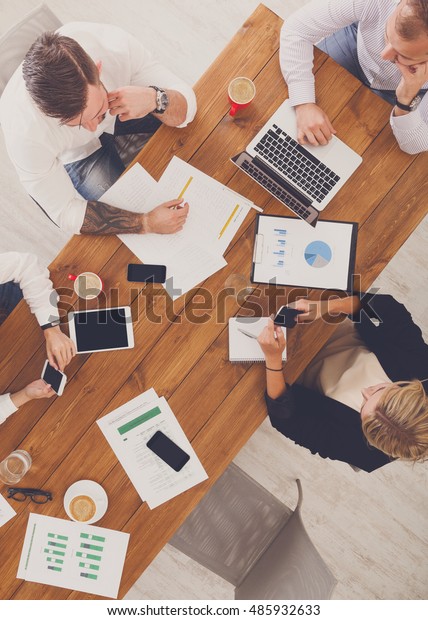 Group Busy Business People Working Office Stock Photo 485932633 ...