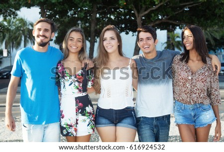 Similar – Image, Stock Photo Young people having fun in summer party outdoors