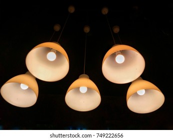 group of ceiling light, modern interior for coffee shop and restaurant