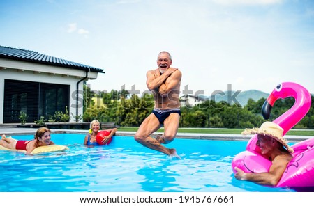 Similar – Image, Stock Photo swimming pool Water Garden