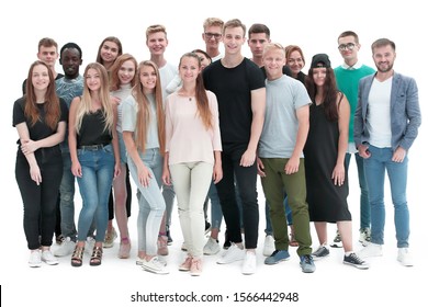 Group Of Cheerful Young People Standing Together