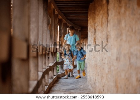 Similar – Image, Stock Photo Passage to the old town, Glückstadt