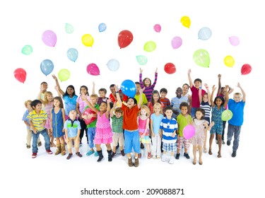 Group of Children Celebrating