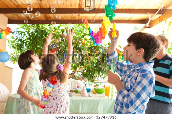 Group Children Having Fun Birthday Party Stock Photo Edit Now