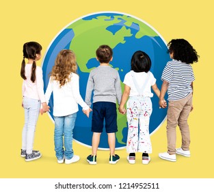 Group of children holding hands
