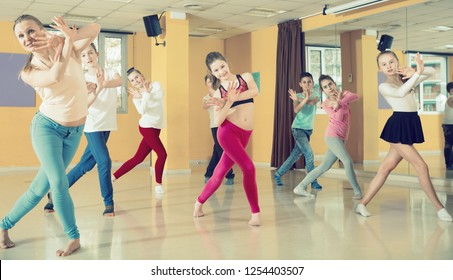 Group Children Participating Dance Class Following Stock Photo (Edit ...