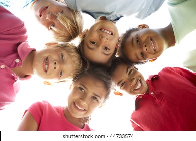 Group Of Children Playing In Park - Shutterstock ID 44733574