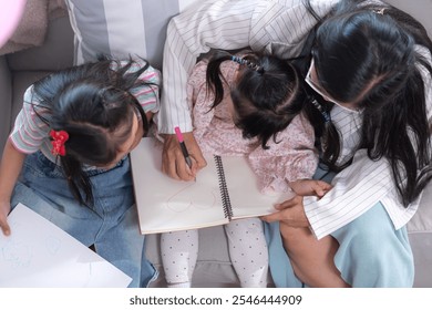A group children students