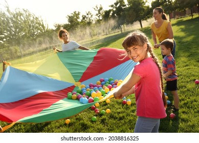 1,103 Children Playing Parachute Images, Stock Photos & Vectors 