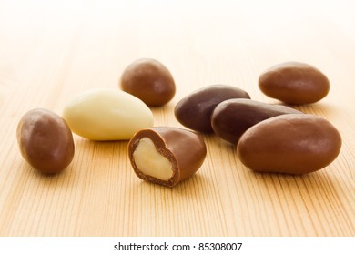 Group Of Chocolate Covered Brazil Nuts